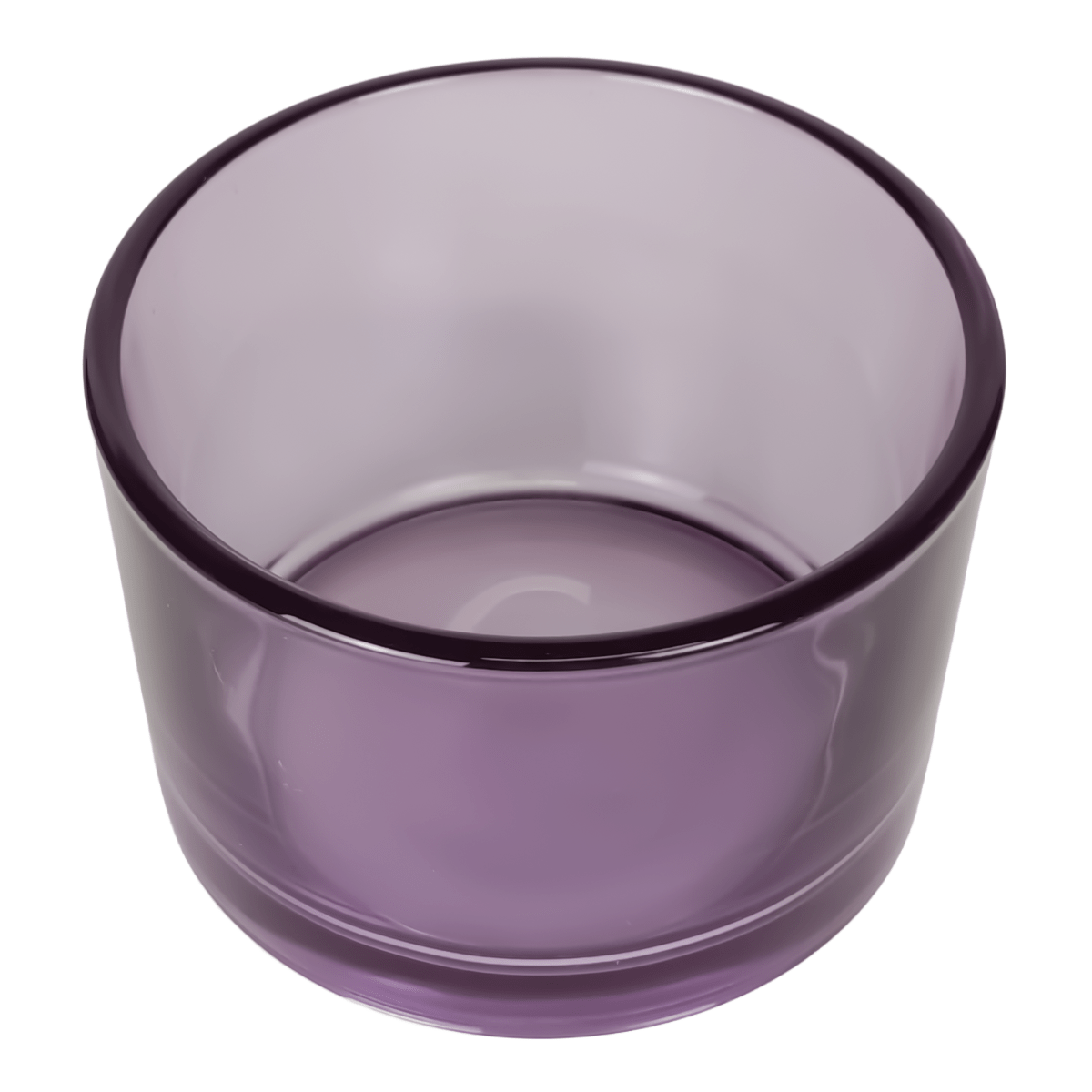 140ml - Mónaco Vaso de vidrio para velas - Frasco Morado Transparente