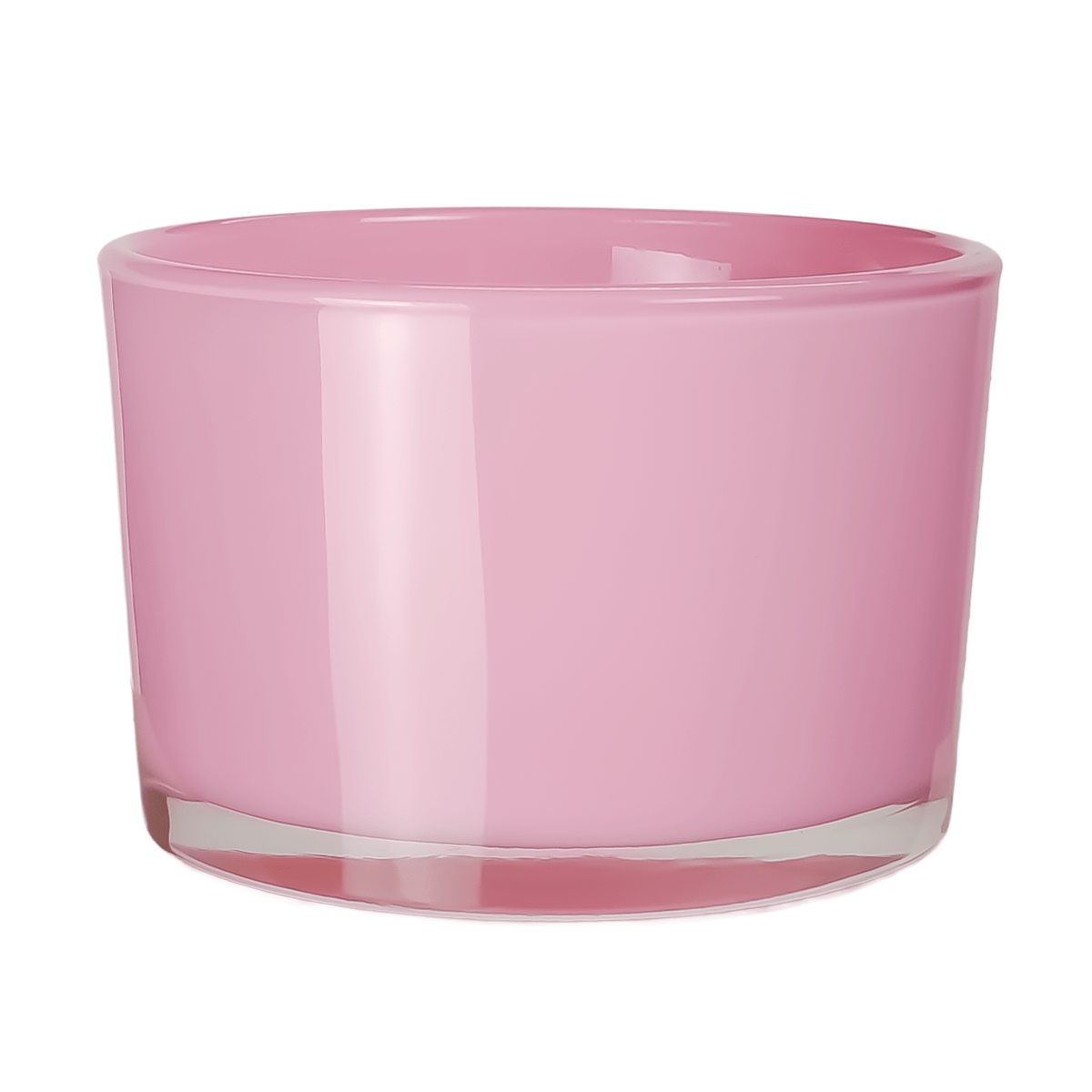 140ml - Mónaco Vaso de vidrio para velas - Frasco Rosa Claro Brillante