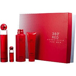 Perry Ellis: 360 Red For Men EDT 100ML + Desodorante 200ML + Shower Gel 90ML + Miniatura 10ML EDT Set De Caballero 100ML