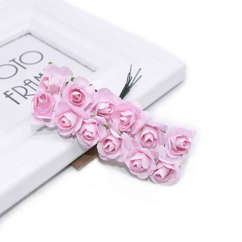 Mini ramo de rosas artificiales de papel