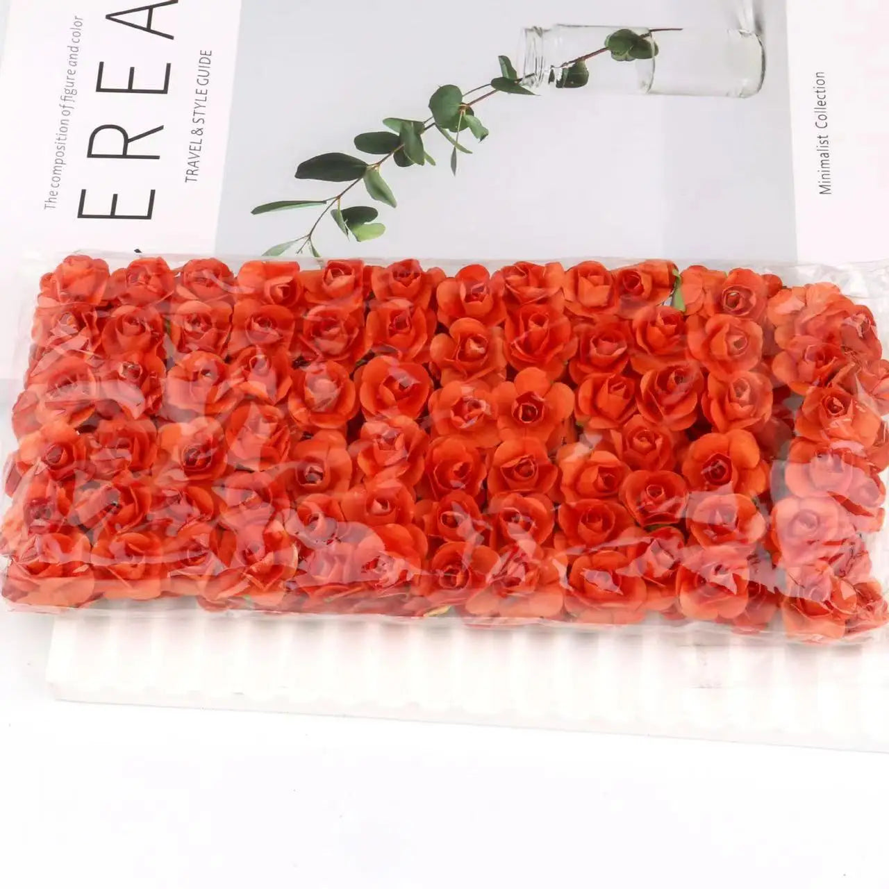 Mini ramo de rosas artificiales de papel