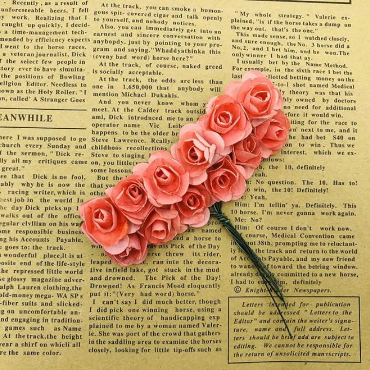 Mini ramo de rosas artificiales de papel