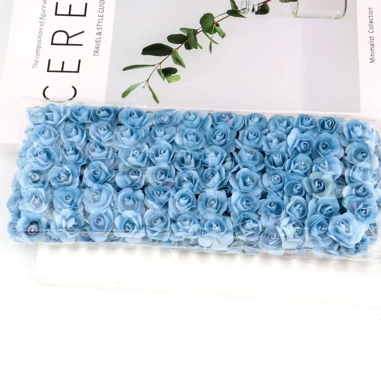 Mini ramo de rosas artificiales de papel