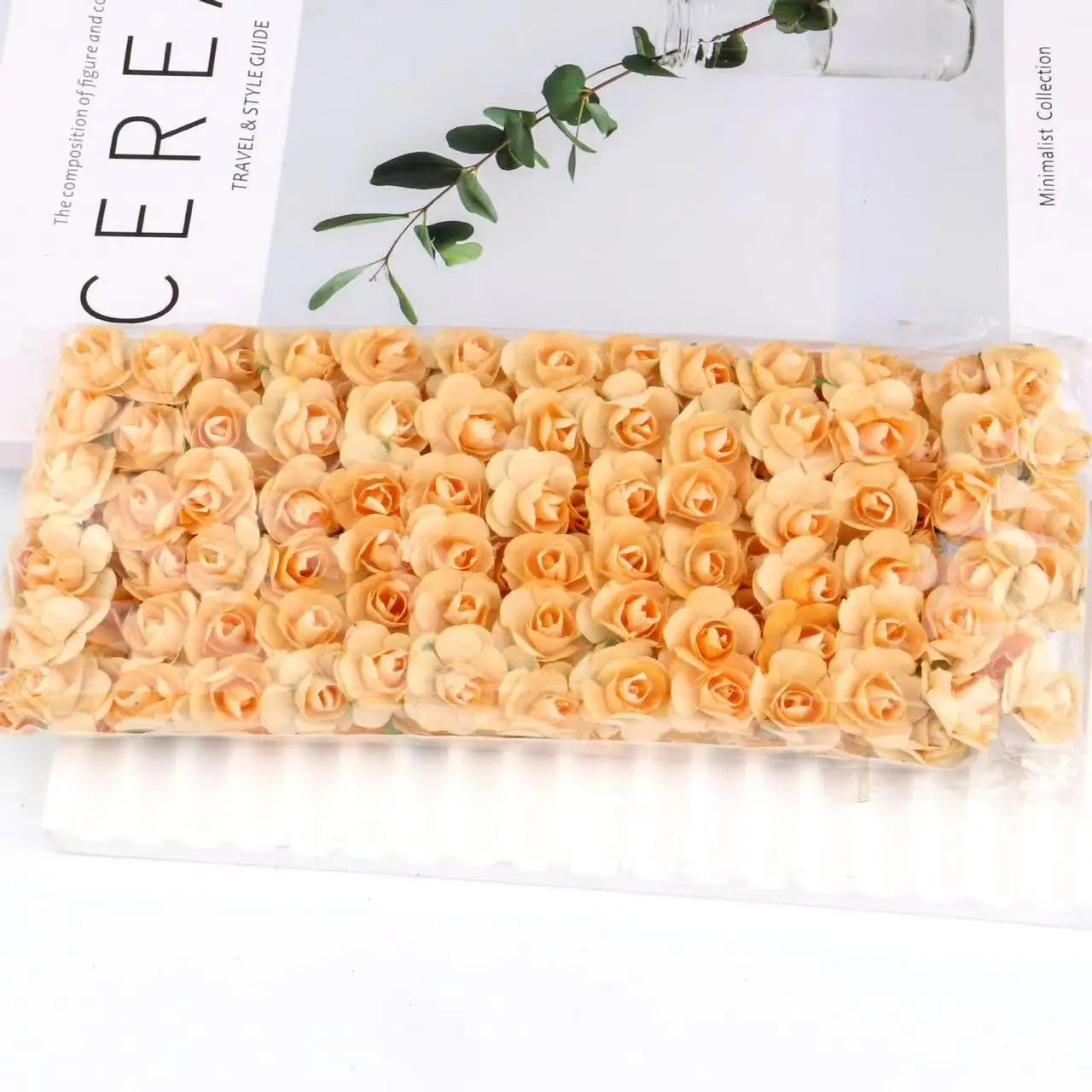 Mini ramo de rosas artificiales de papel