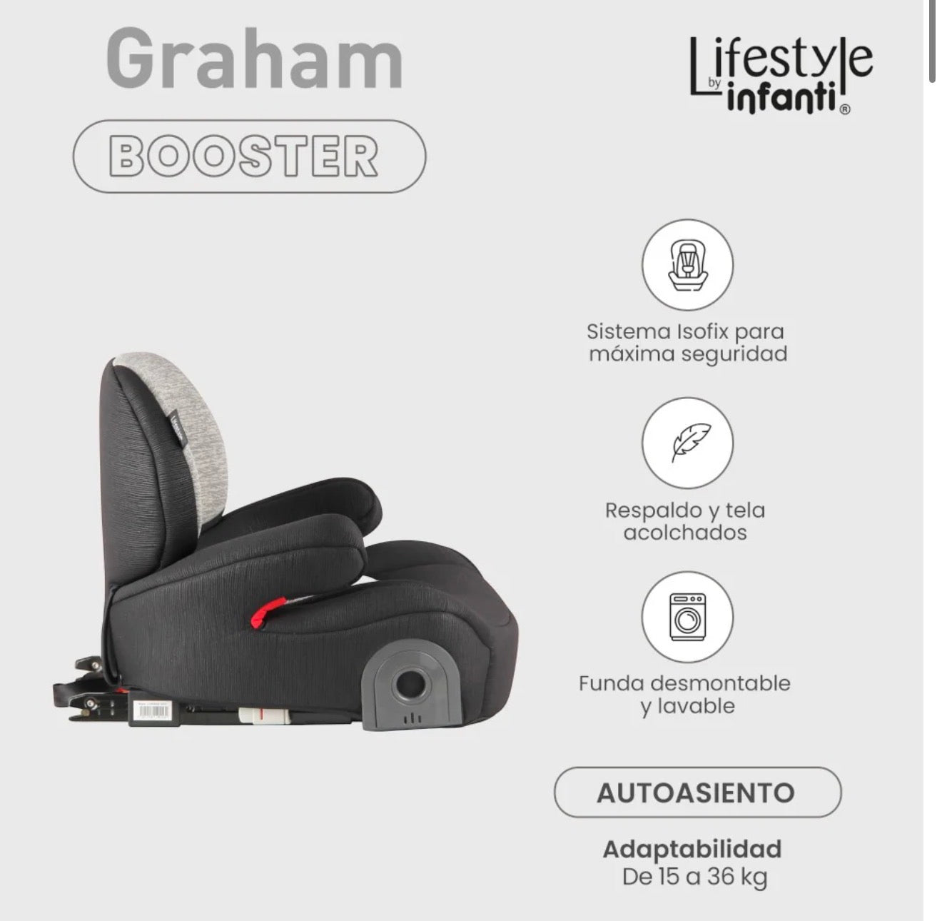 Autoasiento Booster Graham Lifestyle By Infanti