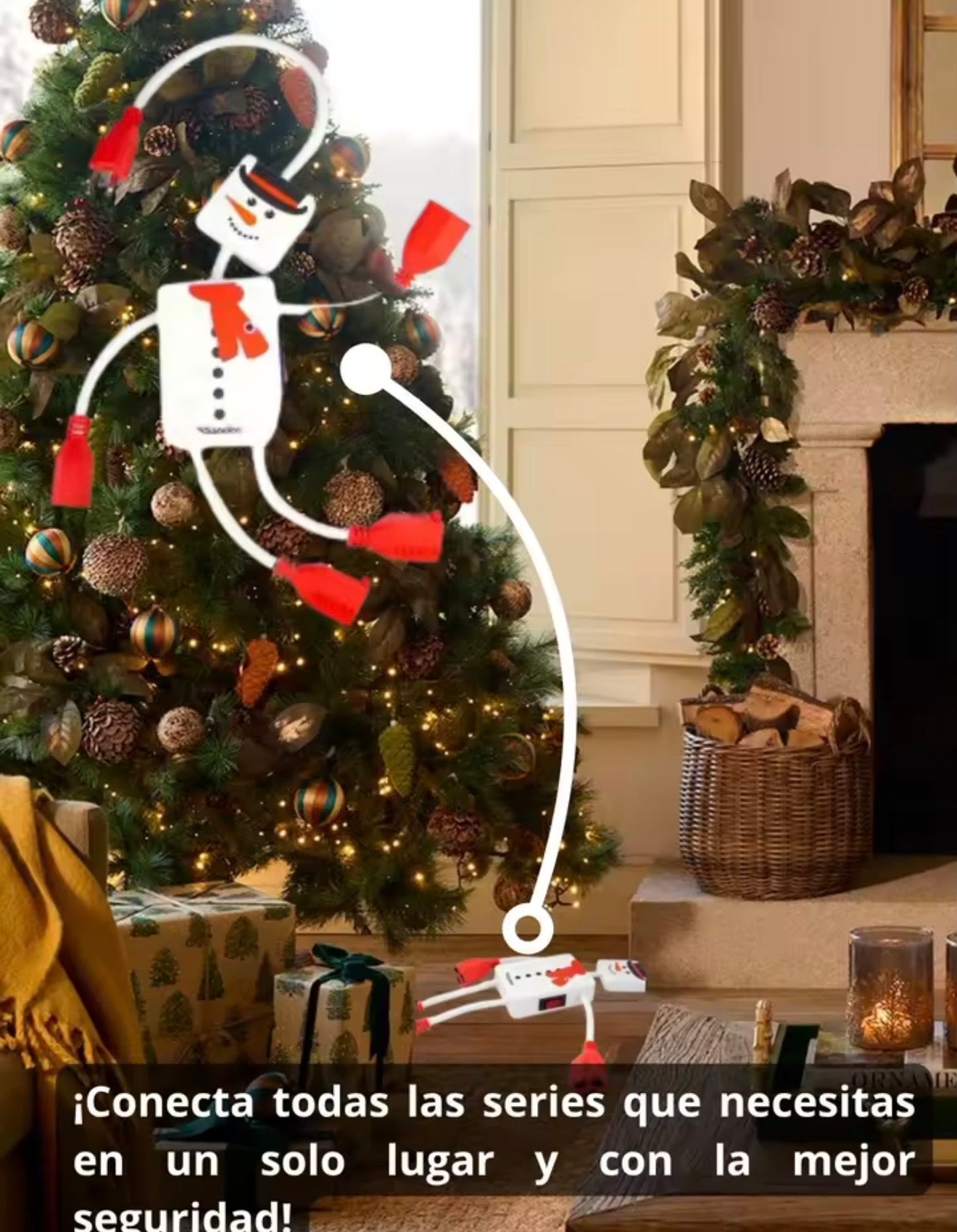 Multiconector eléctrico Navideño