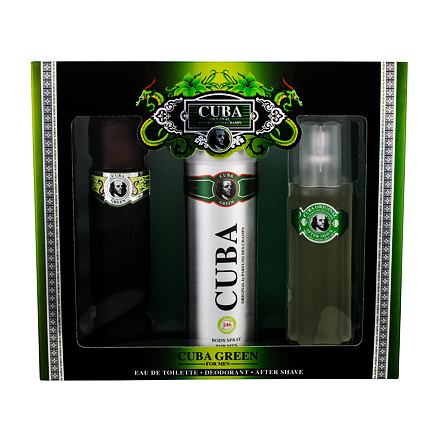 Cuba: Cuba Green EDT 100ML+ Desodorante 200ML +  Arter Shave 100ML EDT Set De Caballero 100ML