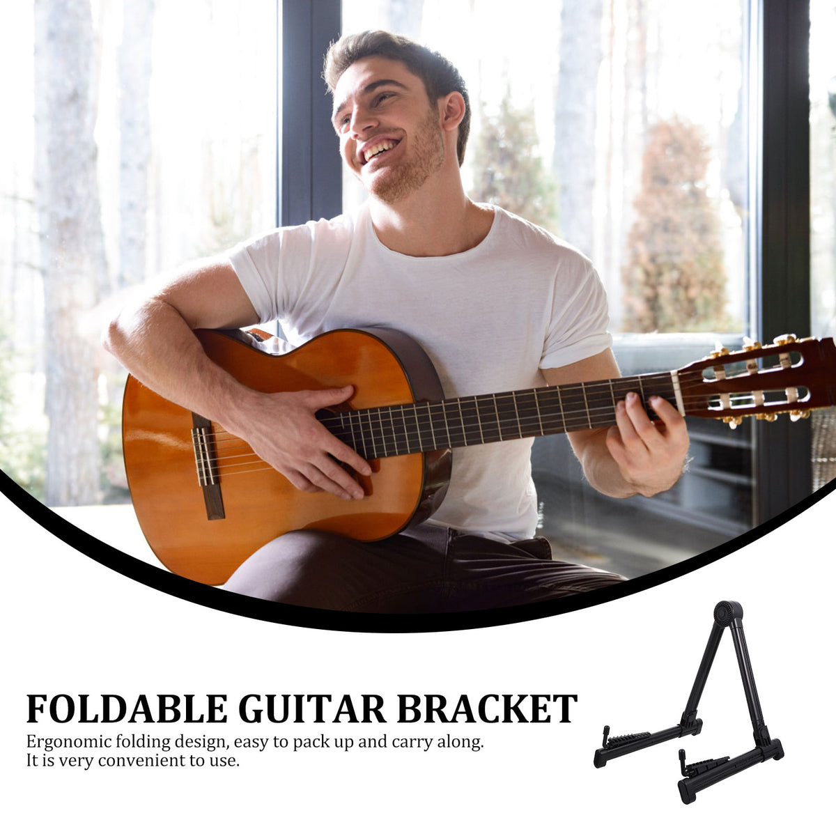Soporte de guitarra plegable