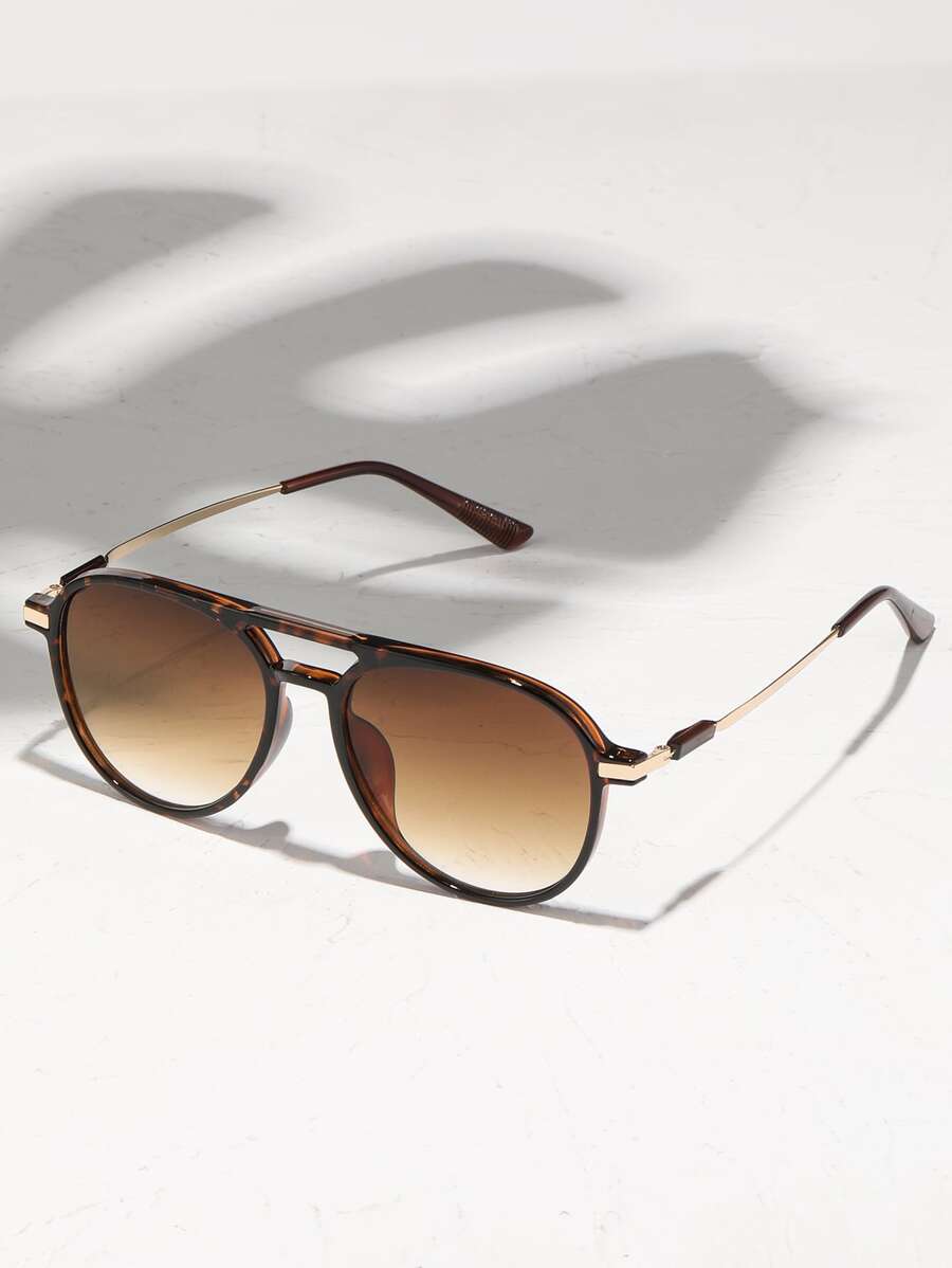 Gafas de moda estilo aviador retro negras