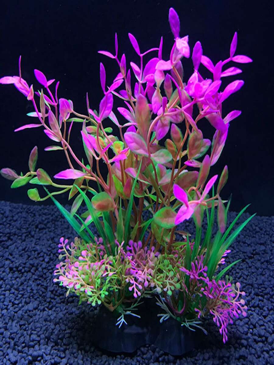 1 pieza Adorno artificial planta acuática pecera