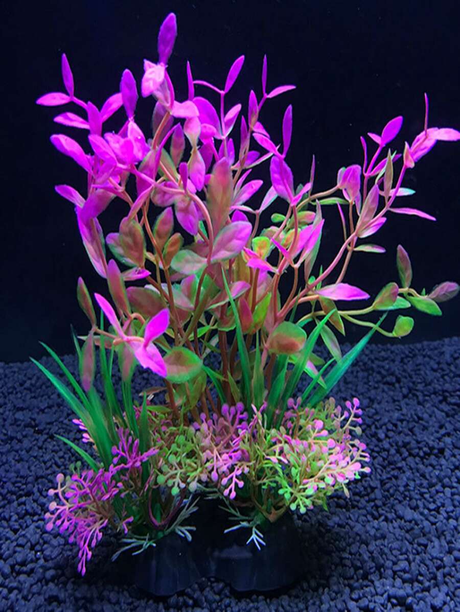 1 pieza Adorno artificial planta acuática pecera