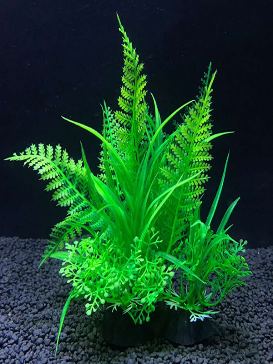 1 pieza Adorno artificial planta acuática pecera