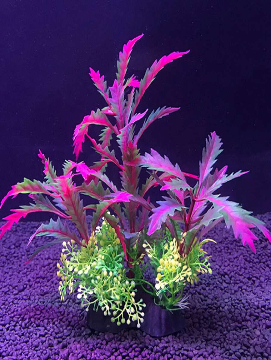 1 pieza Adorno artificial planta acuática pecera