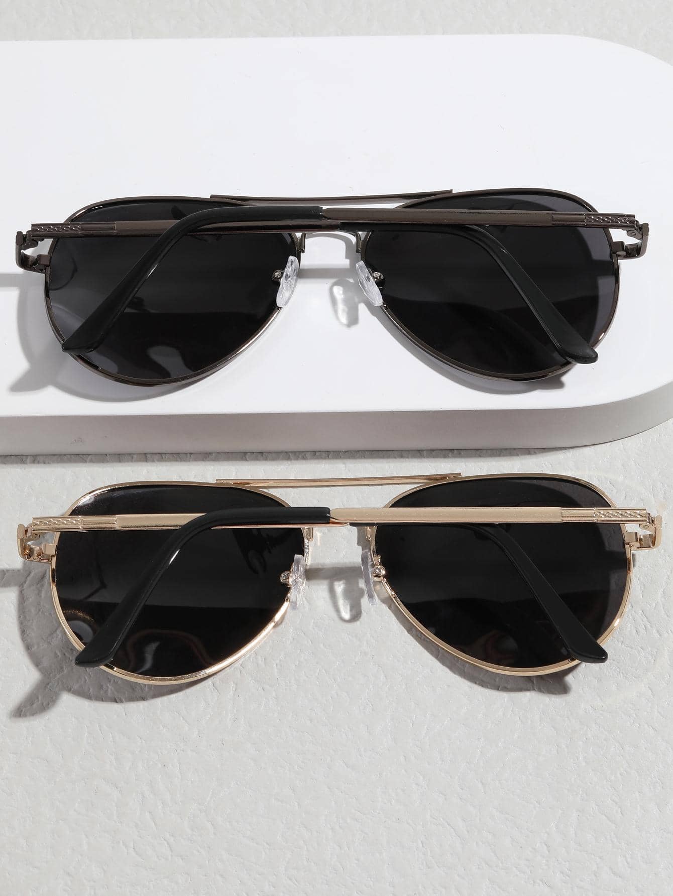 Gafas de moda de metal tipo piloto