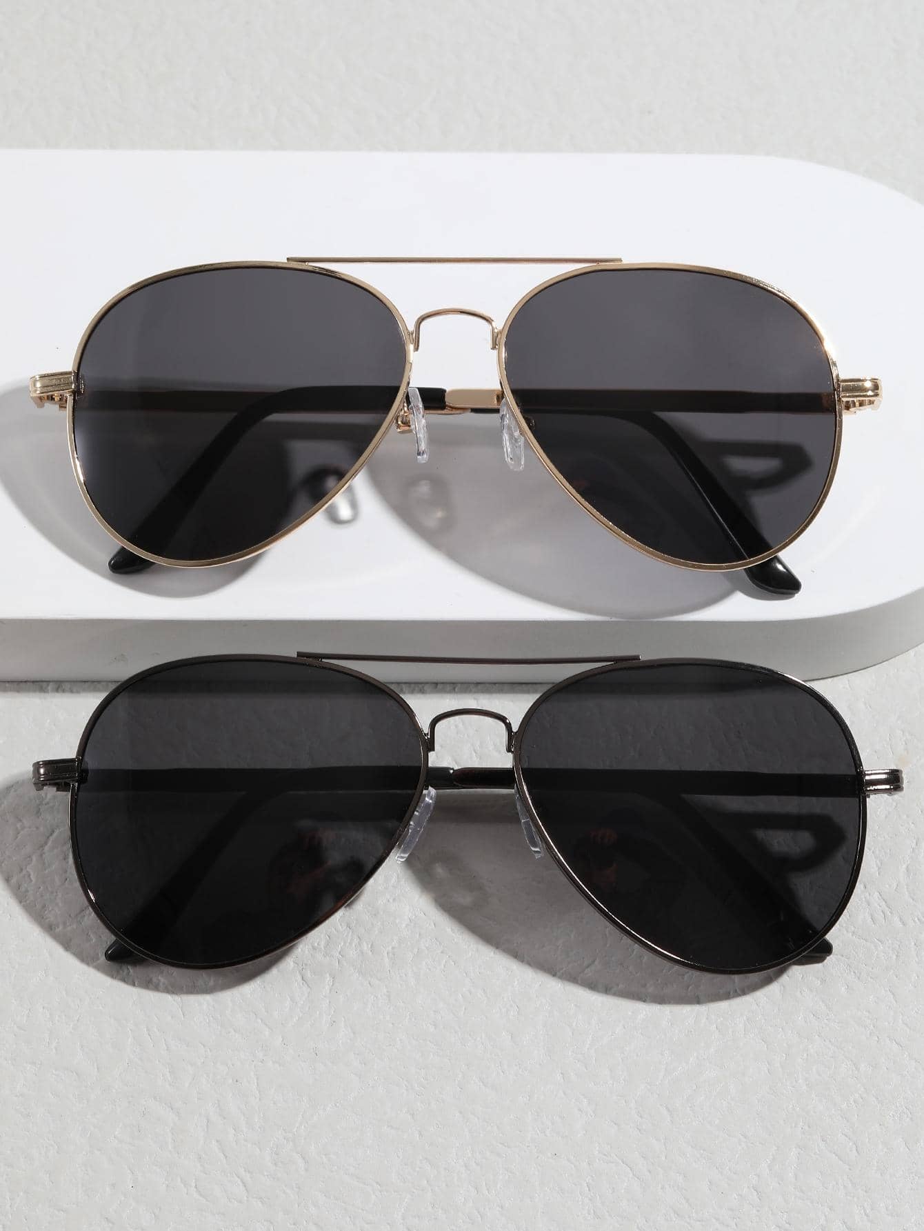 Gafas de estilo piloto de metal