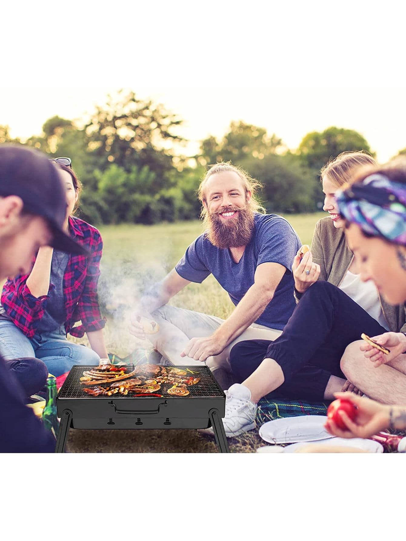 Asador Plegable Parrilla Portatil Asador Al Carbon Multiuso