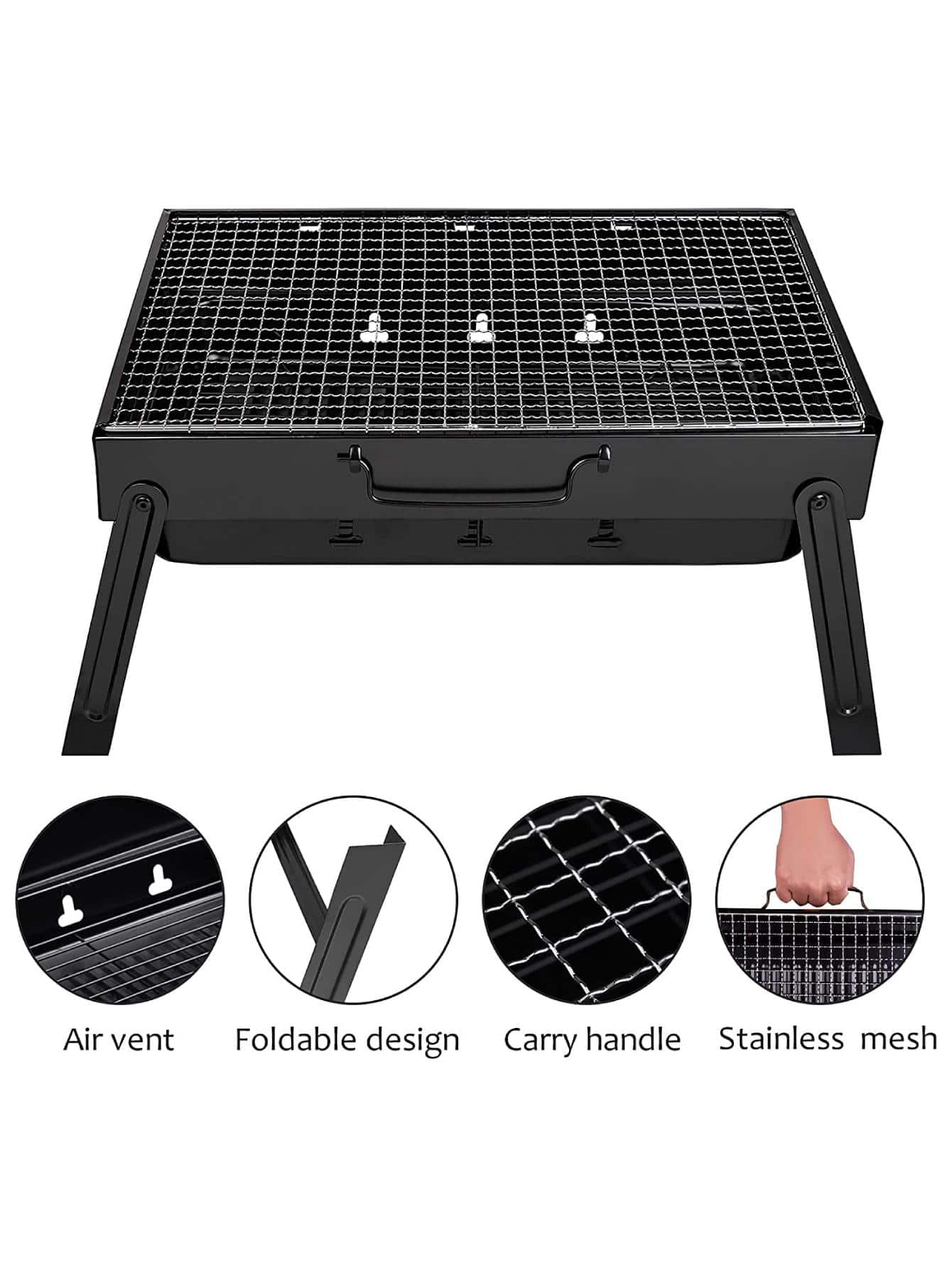 Asador Plegable Parrilla Portatil Asador Al Carbon Multiuso