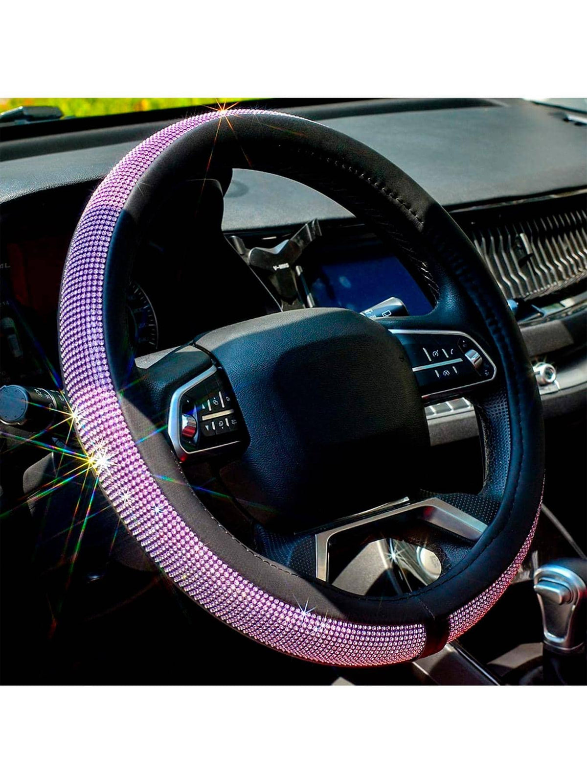 Protector funda cubre volante brillante diamante auto