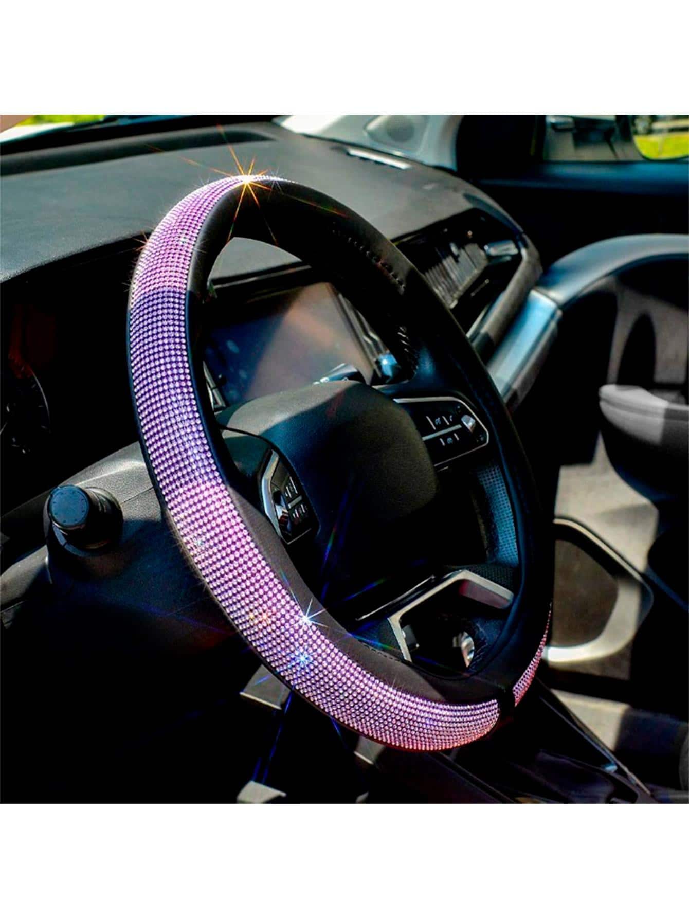 Protector funda cubre volante brillante diamante auto