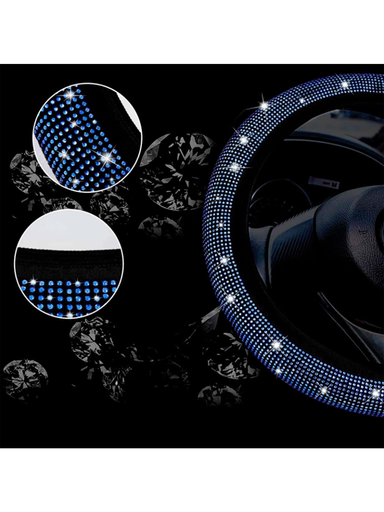 Protector funda cubre volante brillante diamante auto