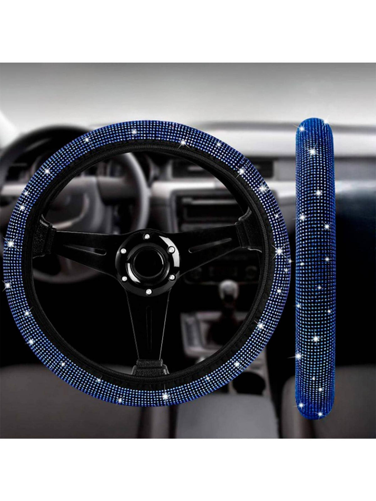 Protector funda cubre volante brillante diamante auto