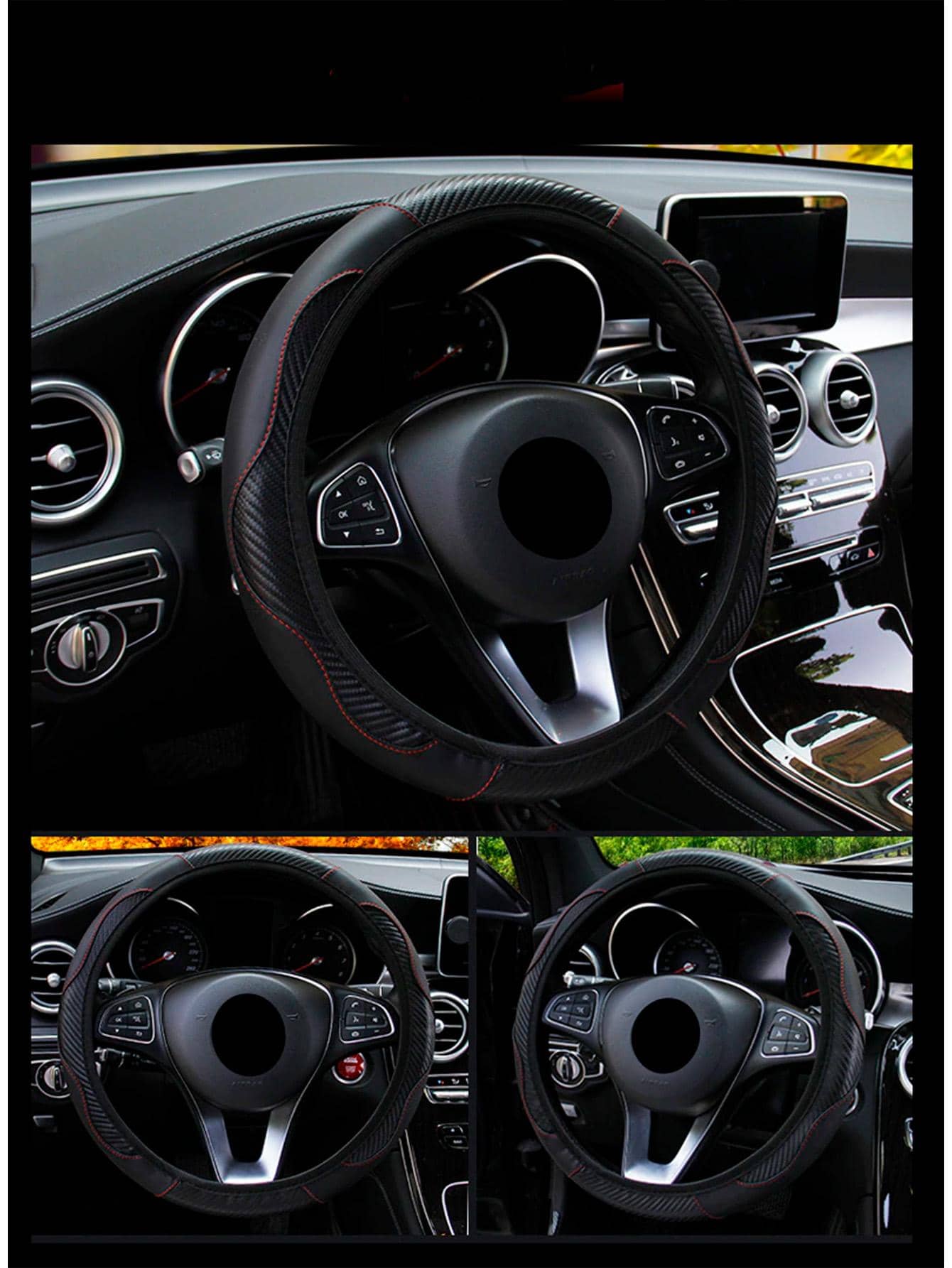 Funda protectora antideslizante para volante de automóvil