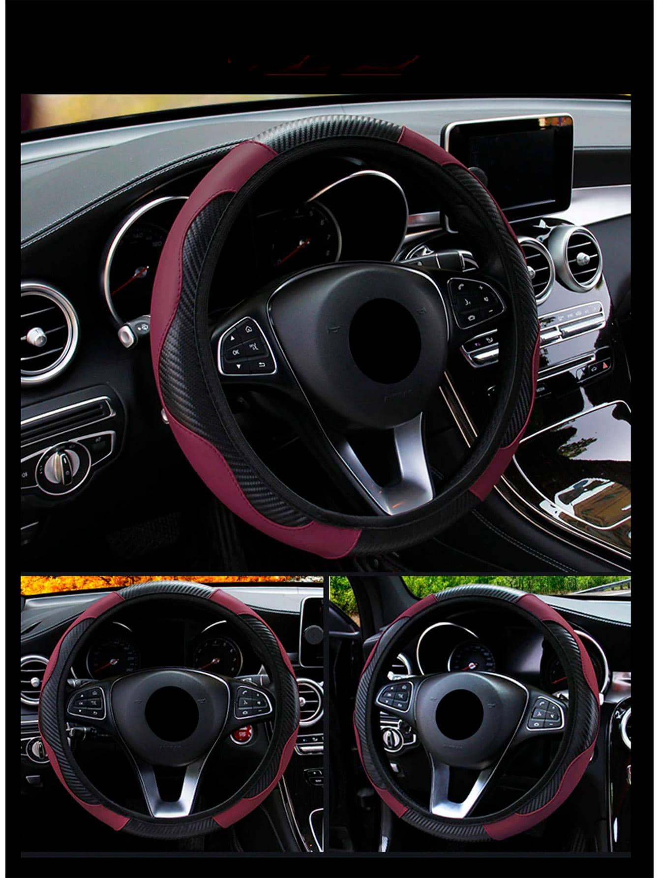 Funda protectora antideslizante para volante de automóvil