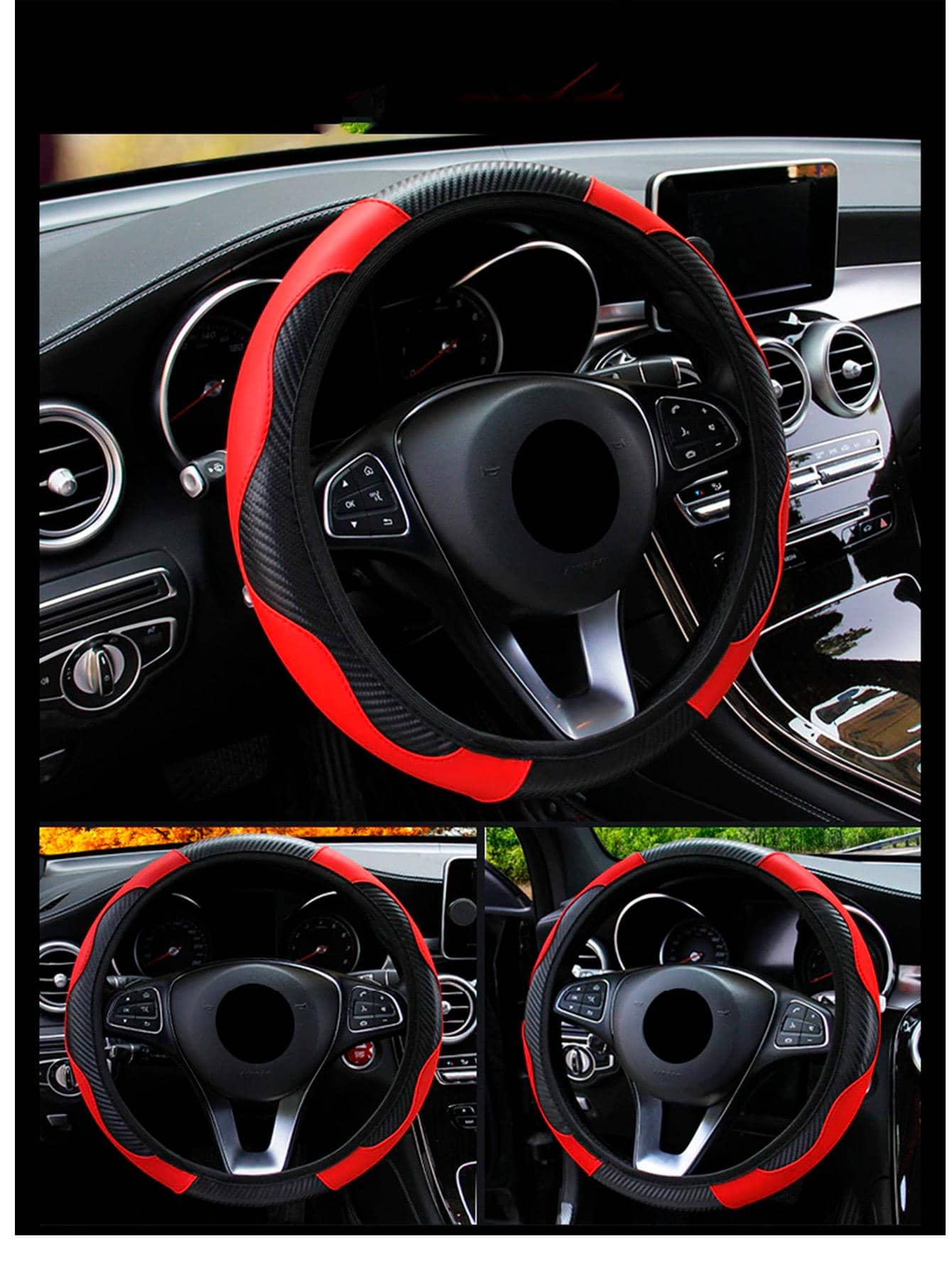 Funda protectora antideslizante para volante de automóvil
