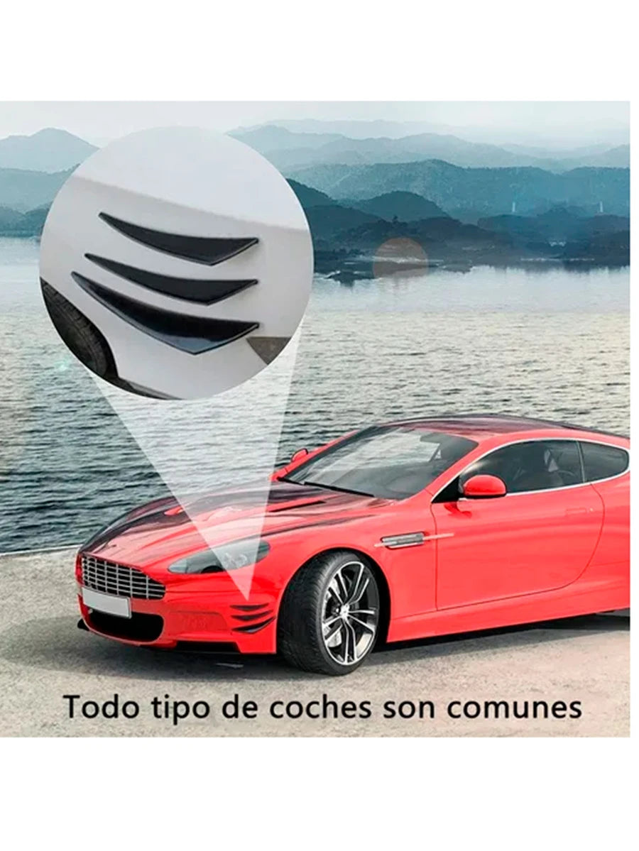 Aletillas Facia Canards Spoiler Bumper Universal 6 Piezas