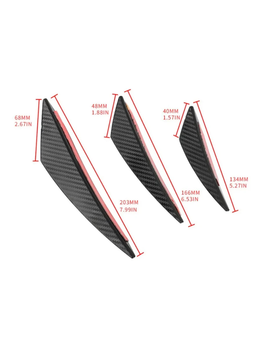Aletillas Facia Canards Spoiler Bumper Universal 6 Piezas