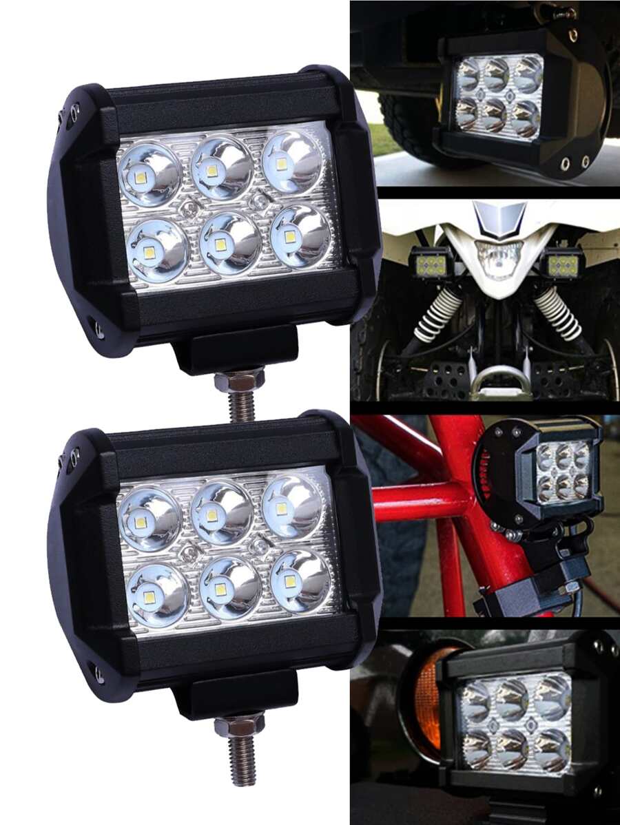 Faros luces delanteros cuadrados estroboscópico para vehiculos motocicleta