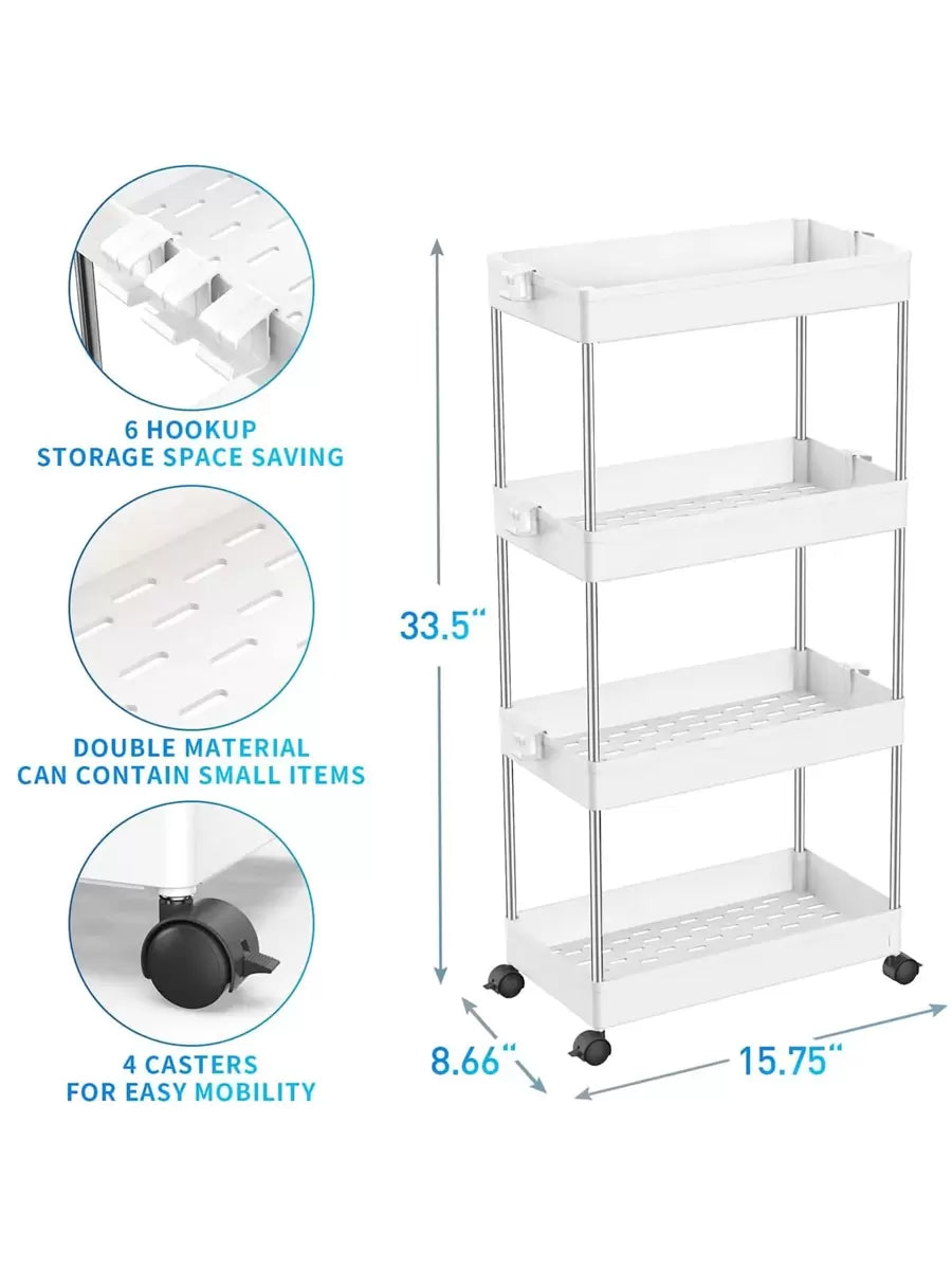 Carrito Estante Rack Organizador de 4 niveles
