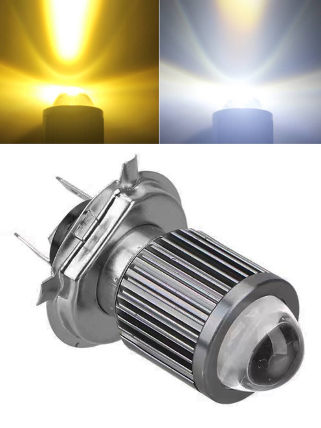 luz delantera proyector doble color alta/baja para motocicleta