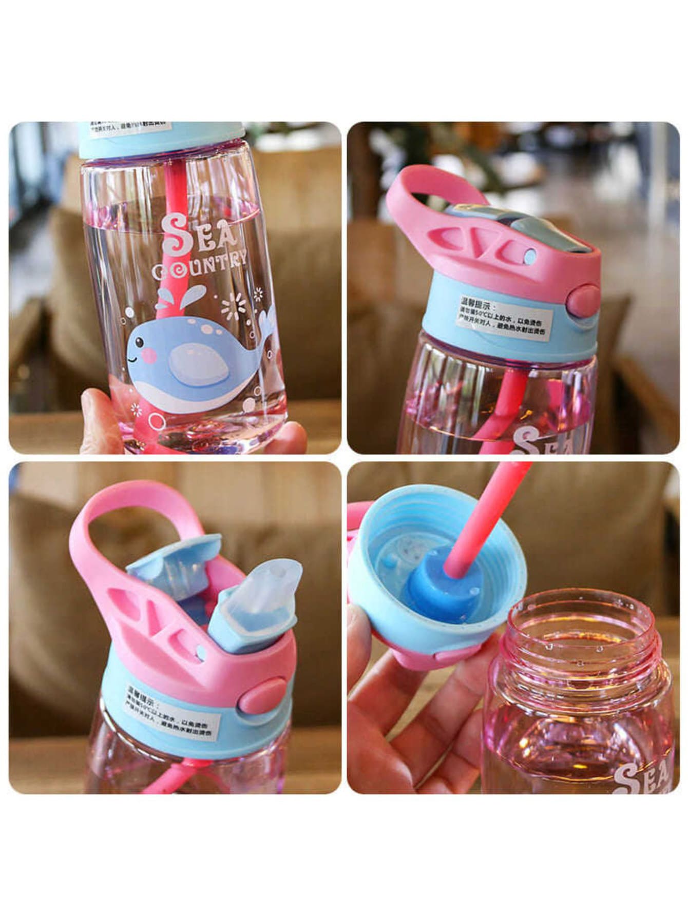 Taza con pajita para niños