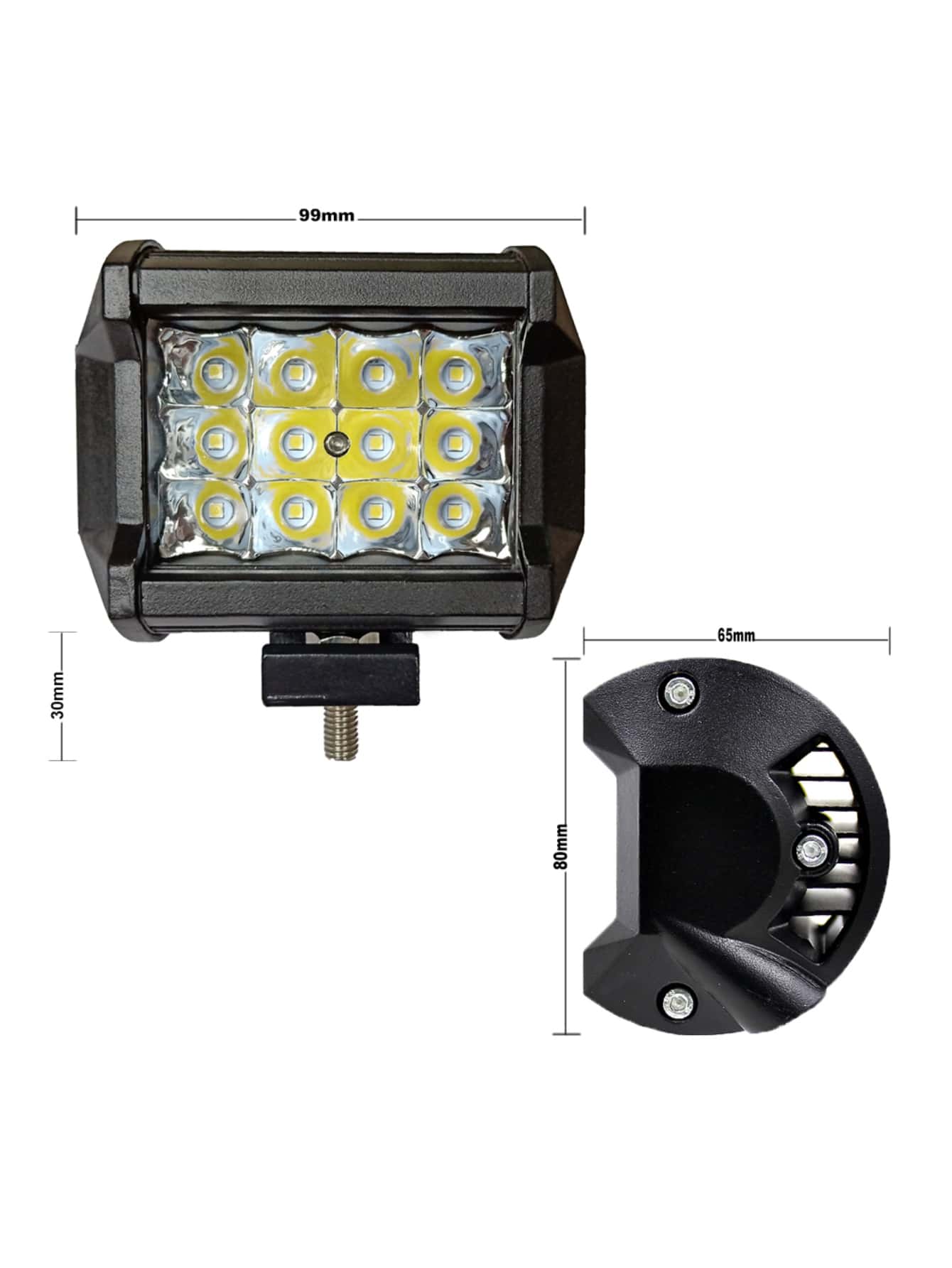 Faros Led cuadrados auxiliares para coche universales