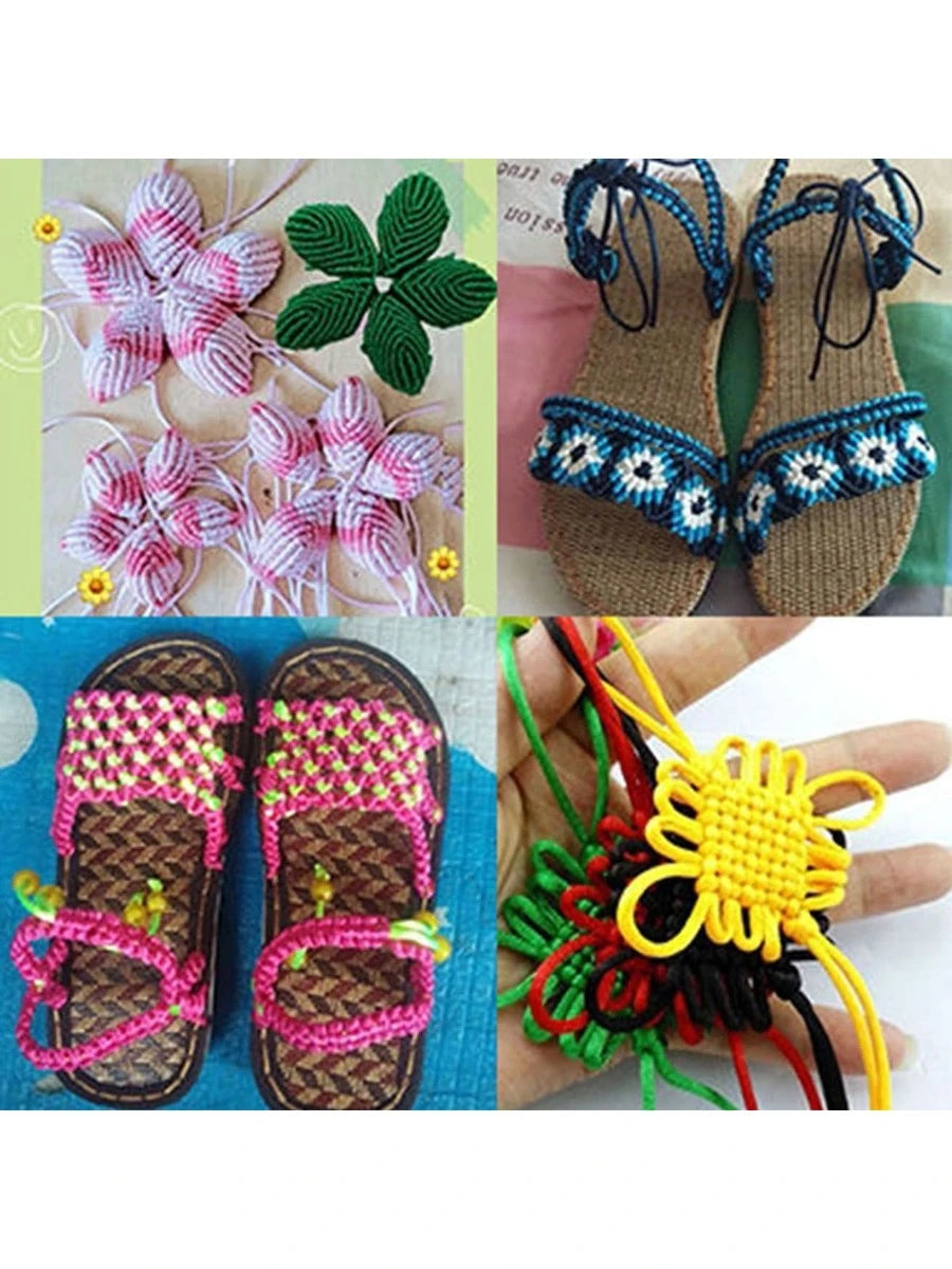 10 rollos de cuerda trenzada de Color aleatorio