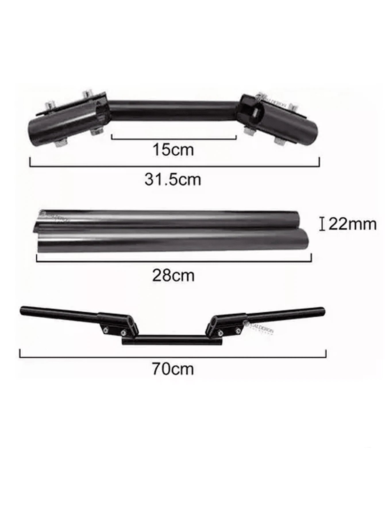 Manubrio Deportivo Moto Manillar Metal Universal
