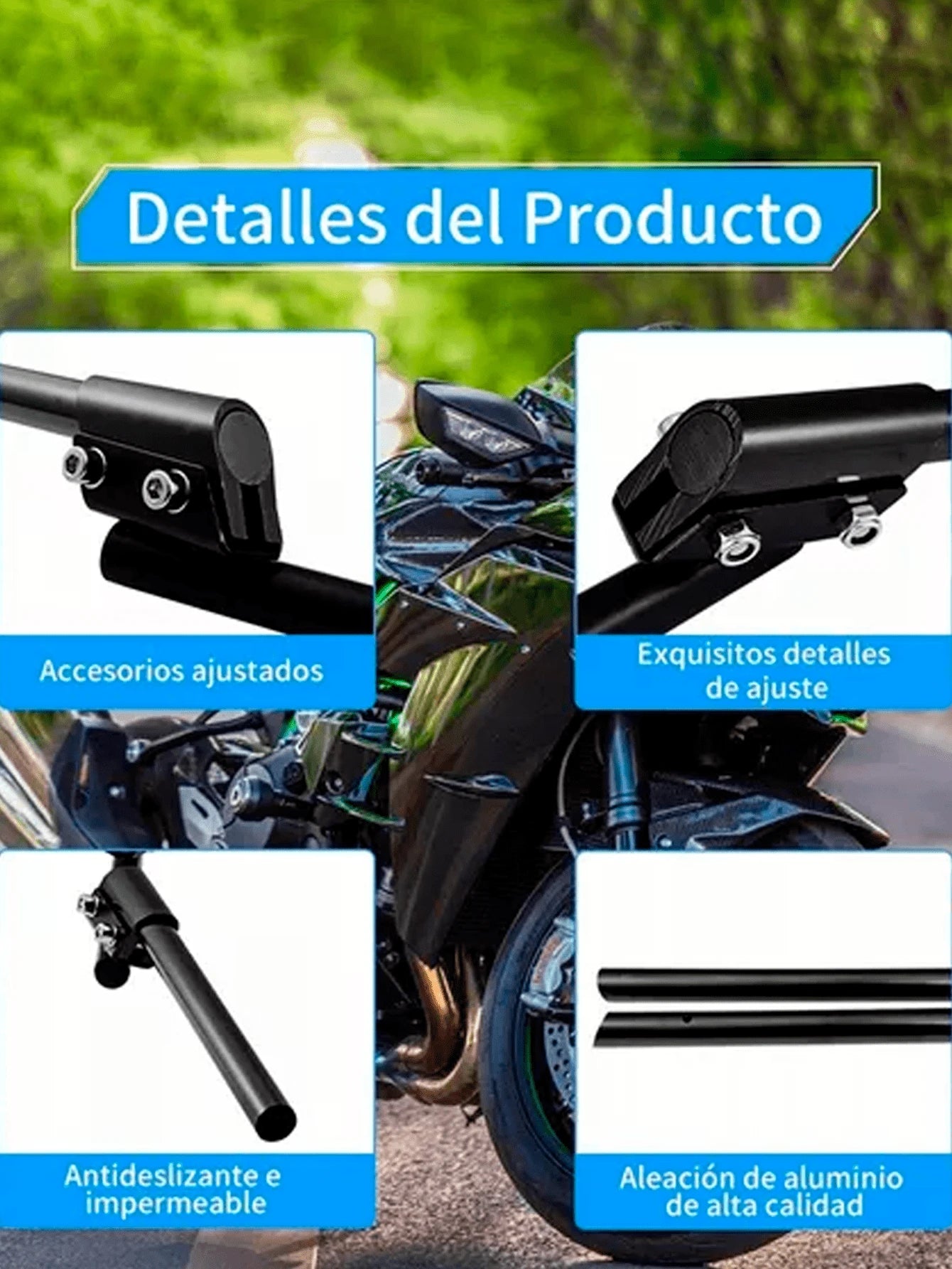 Manubrio Deportivo Moto Manillar Metal Universal
