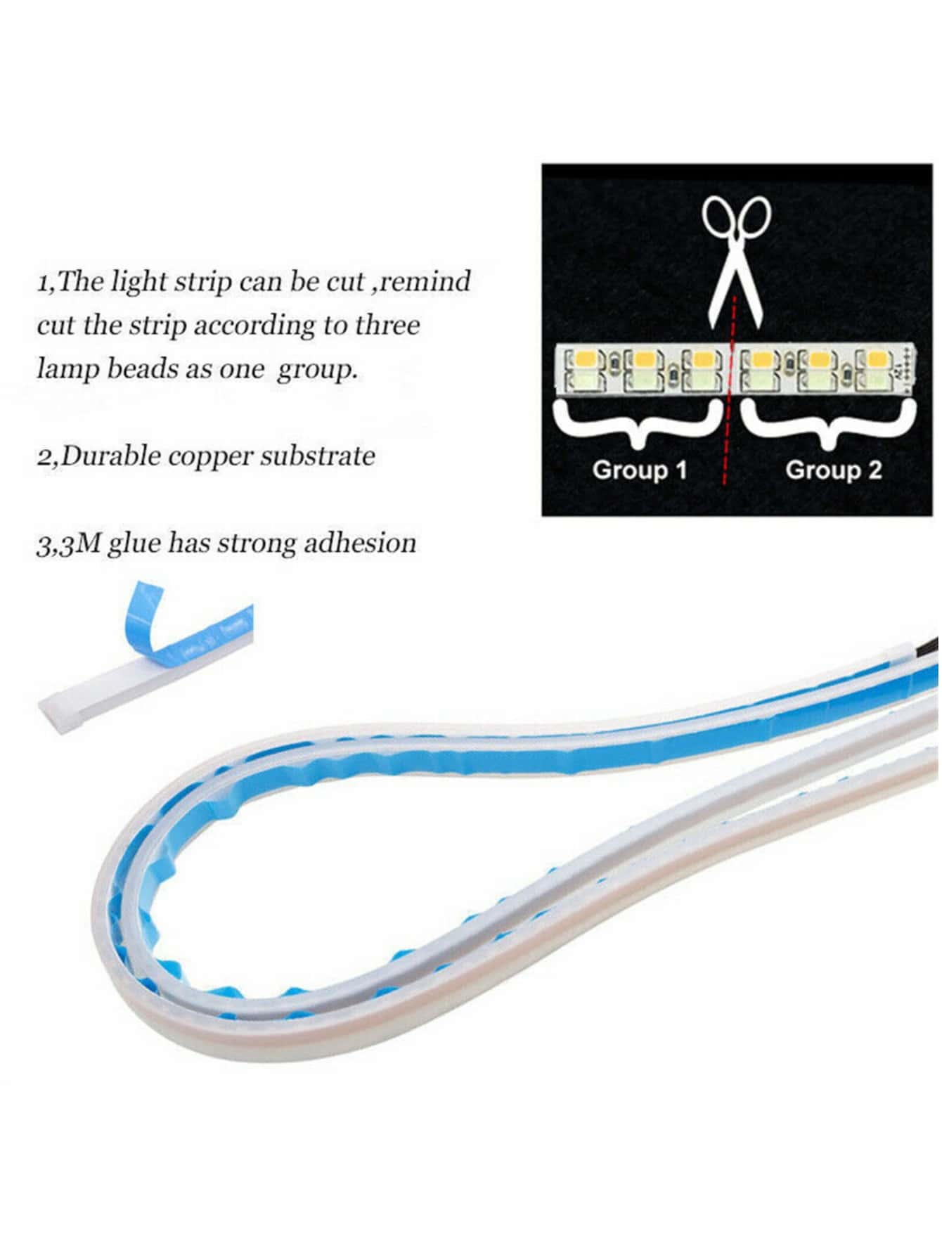 Tiras de LED DRL para faros delanteros para coche moto