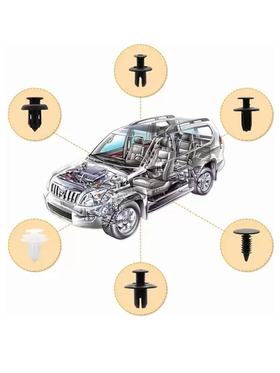 Grapa Kit Automotriz Universal Surtido Estuche 100 Pzs