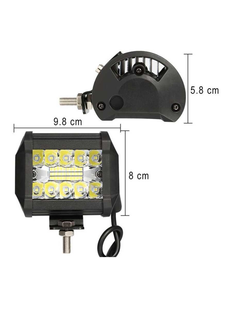 Set Faros auxiliares cuadrados de luz para coche moto universales