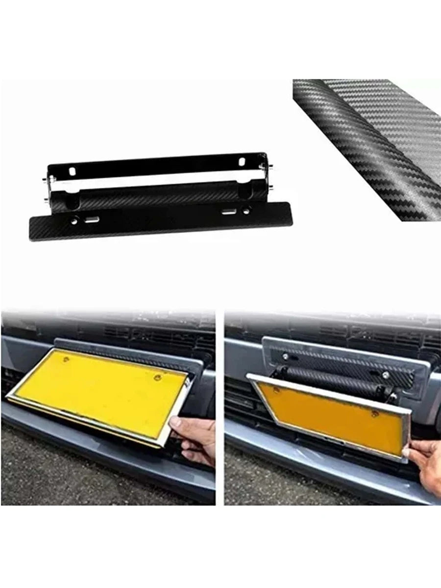 Porta Placa Universal  Doble Ajuste Posiciones Matricula Jdm