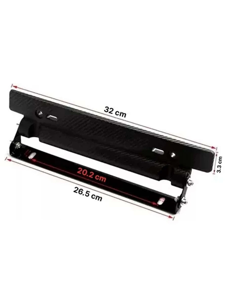 Porta Placa Universal  Doble Ajuste Posiciones Matricula Jdm