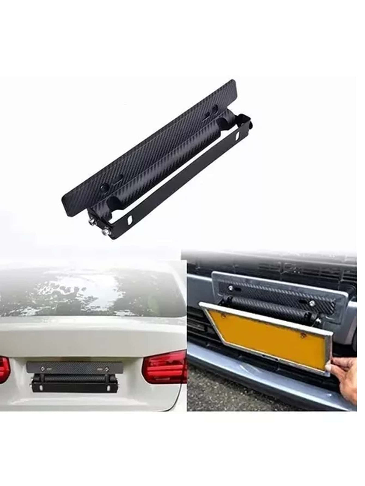 Porta Placa Universal  Doble Ajuste Posiciones Matricula Jdm