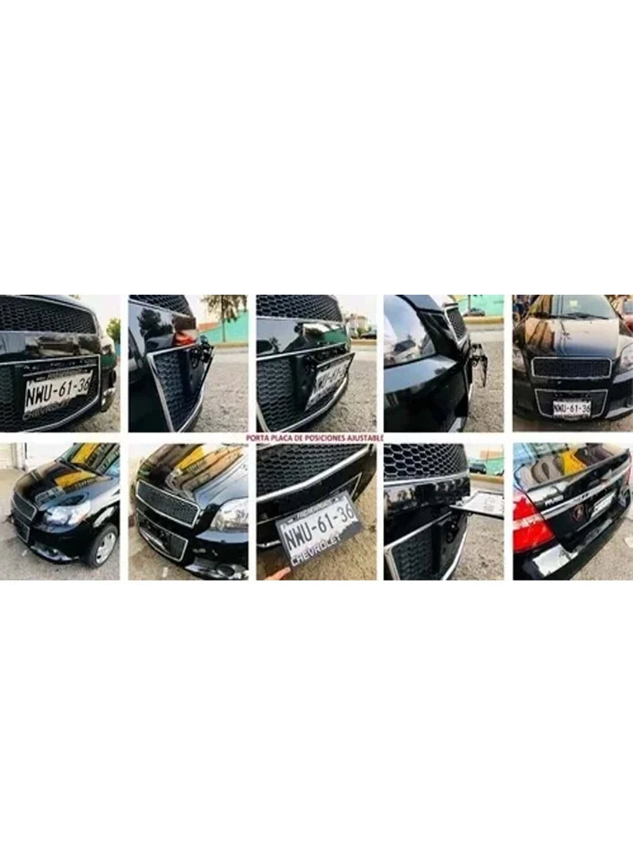 Porta Placa Universal  Doble Ajuste Posiciones Matricula Jdm
