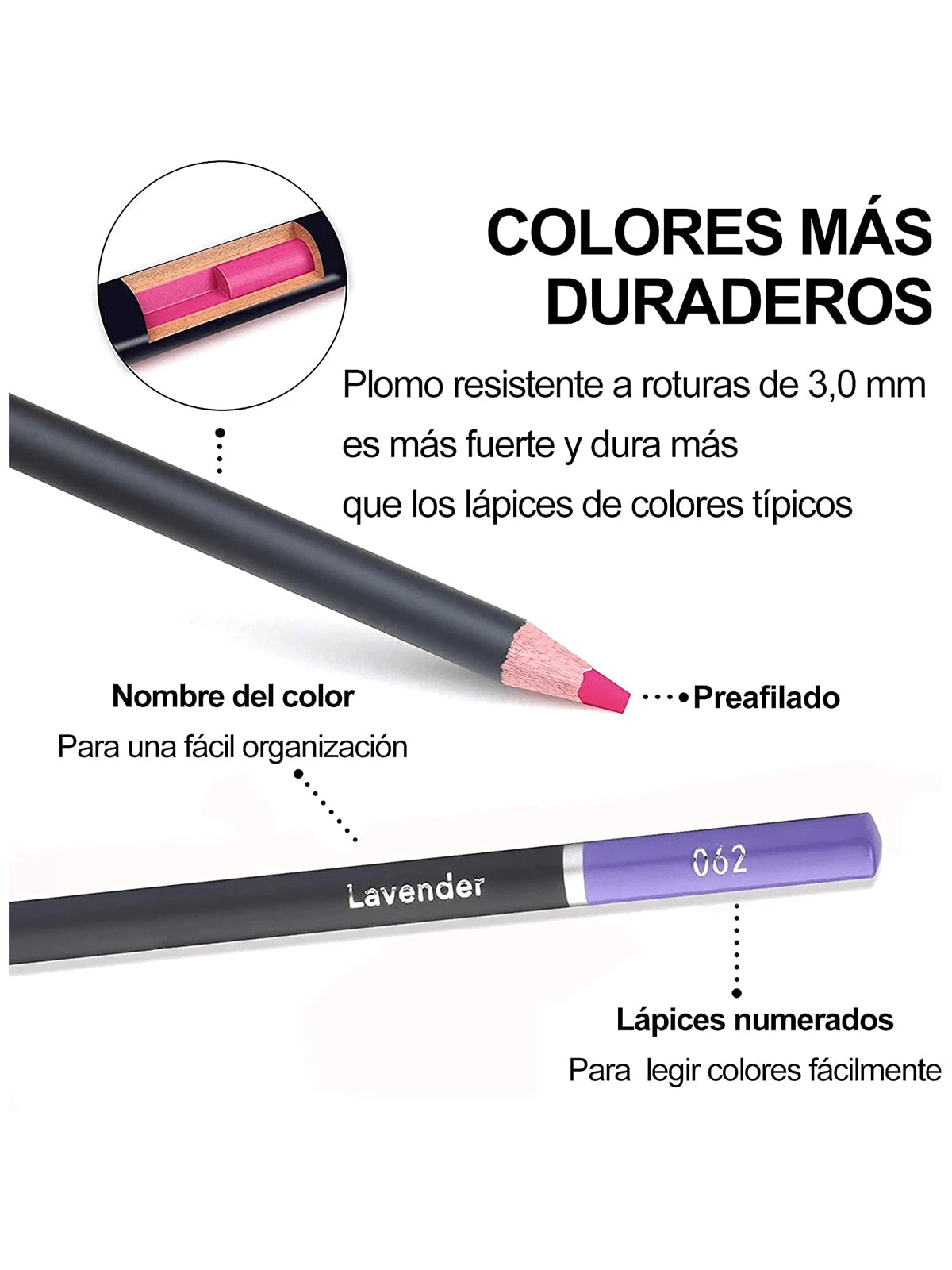 (96) Piezas Juego avanzado de lápices de dibujo