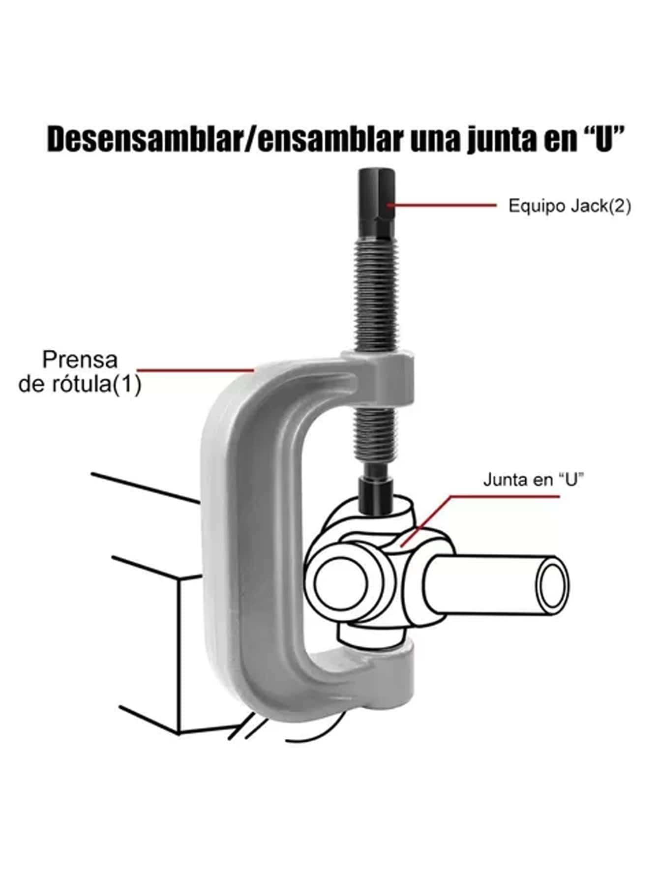 Prensa Rotula  Kit 4 En 1 Instalador Montar Desmontar 2wd 4wd
