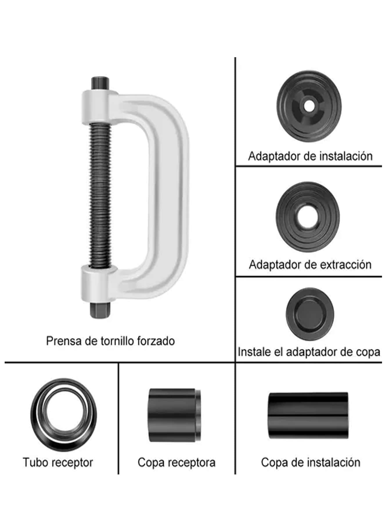 Prensa Rotula  Kit 4 En 1 Instalador Montar Desmontar 2wd 4wd