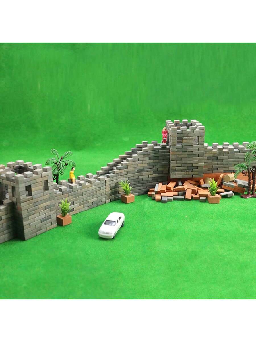 50 piezas Ladrillos grises en miniatura