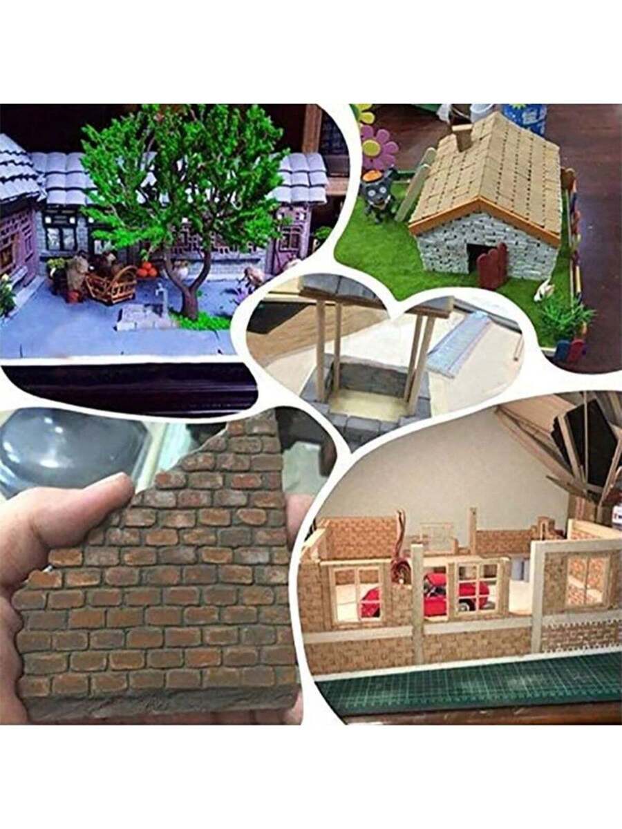 50 piezas Ladrillos grises en miniatura